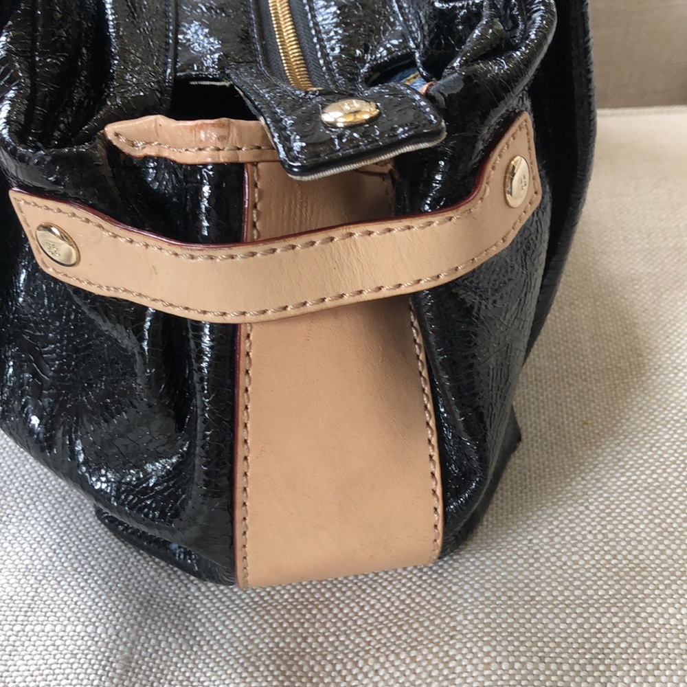 Kate Spade Black Patent Leather Two Tone Handbag - Picture 6 of 10